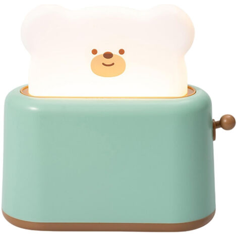 Lampe de Table LED Toast - Lumière d'Ambiance Mignonne et Réglable Veilleuse Pain Dimmable avec Minuterie pour Chambre, Bureau et Table de Chevet, Décoration Lumineuse Confortable (1/5)