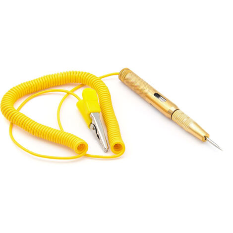 Stylo Testeur de Circuit 12V 24V pour Voiture, Testeur de Relais et Éclairage Auto avec Lampe, Doré (1/5)