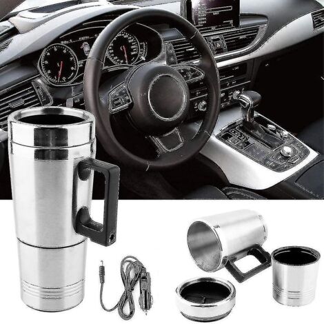 Bouilloire électrique 12 V pour voiture, en acier inoxydable, idéale pour chauffer l'eau, le café ou le thé. (1/5)