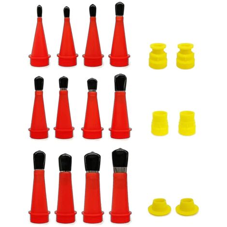 Outil de finition applicateur de calfeutrage silicone en acier inoxydable 18 pièces avec accessoires et - (1/5)