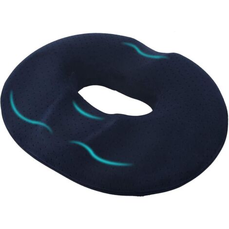 Anneau de siège, coussin de siège orthopédique bénéfique pour le coccyx et la zone intime, chaise en mousse à mémoire de forme. (1/3)
