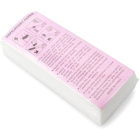 100 bandes de cire dépilatoire pour le visage et le corps, pour épilateur, en cartouche roll-on non tissée. (1/4)