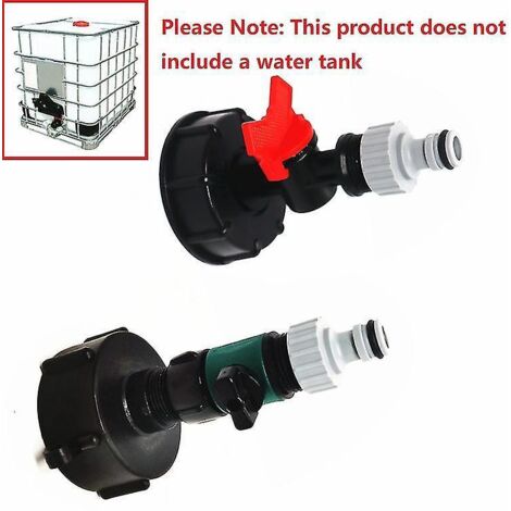 Accessoires pour réservoir d'eau IBC S60x6 de 1000 l, raccord de tuyau d'eau pour fût d'une tonne (sans réservoir d'eau) - (1/4)