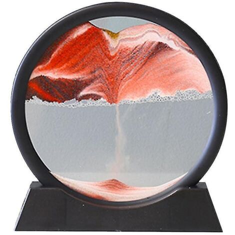 Décoration murale 3D dynamique en sable liquide, sculpture sur verre, paysage de sable en mouvement, ornement pour la maison ou le bureau. (1/3)