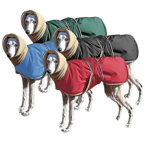 Manteau d'hiver imperméable, coupe-vent et chaud pour chien, avec gilet réfléchissant pour chiots de petite, moyenne et grande taille (jusqu'à 4XL). (1/5)