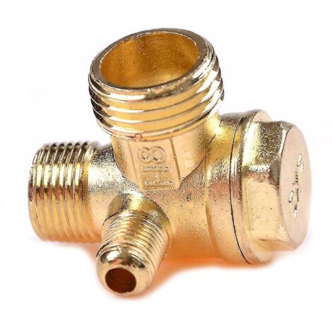 Outil de connexion de clapet anti-retour fileté mâle en laiton à 3 ports pour compresseur d'air Shytmv- (1/5)