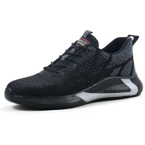 Chaussures de sécurité pour hommes avec embout en acier, baskets légères et respirantes - 41 (1/4)