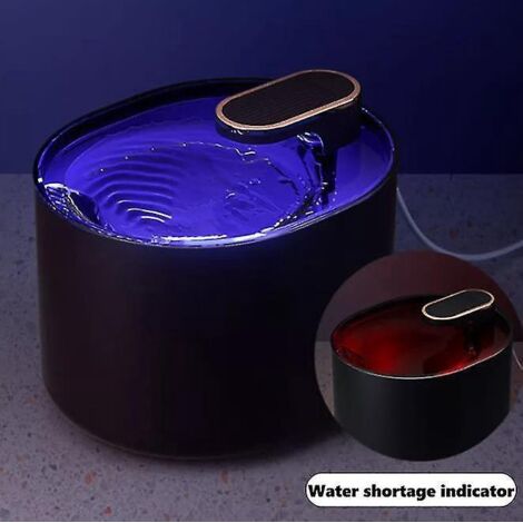 Fontaine à eau automatique pour chats de 3 litres avec lumière LED, ultra silencieuse, distributeur d'eau électrique USB pour chats. (1/5)