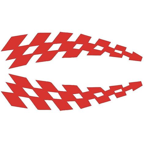 autocollants décoratifs réfléchissants de sécurité pour jantes de voiture de course à carreaux - (1/5)