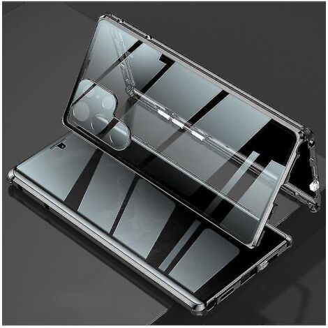 Étui anti-espionnage compatible avec Samsung Galaxy S22 Ultra/S22, coque magnétique double face en verre trempé - Pour Galaxy S22 Ultra (1/5)