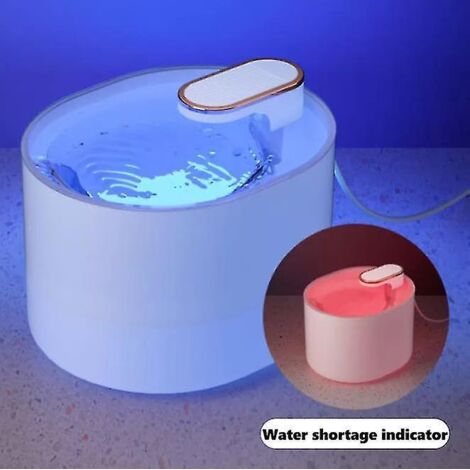Fontaine à eau automatique pour chats de 3 litres avec lumière LED, ultra silencieuse, distributeur d'eau électrique USB pour chats. (1/5)
