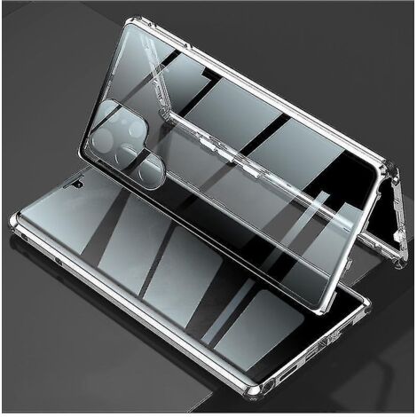 Étui anti-espionnage compatible avec Samsung Galaxy S22 Ultra/S22, coque magnétique double face en verre trempé - Pour Galaxy S22 (1/5)