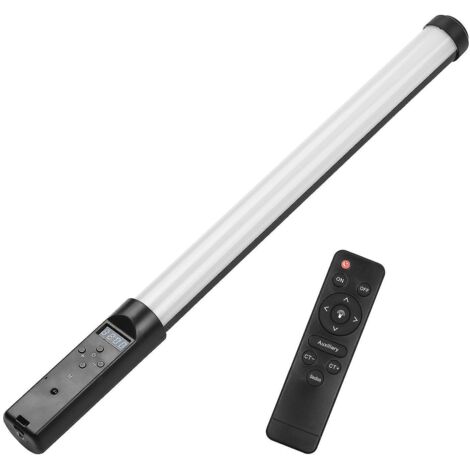 Lampe LED portable pour vidéo et photographie, éclairage d'appoint 3200K-5500K, intensité variable, batterie intégrée et télécommande, idéale pour les vlogs et le streaming en direct. (1/5)