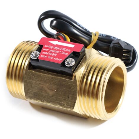Interrupteur de débit d'eau de petite taille 1 pouce, capteur d'eau en laiton, débitmètre à effet Hall, DC 3,524 V - (1/5)