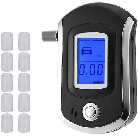 Alcootest AT6000 avec 10 embouts buccaux, éthylotest numérique professionnel avec écran LCD (1/5)