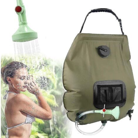 Douche solaire extérieure, sac à eau solaire de 20 litres pour camping - (1/3)