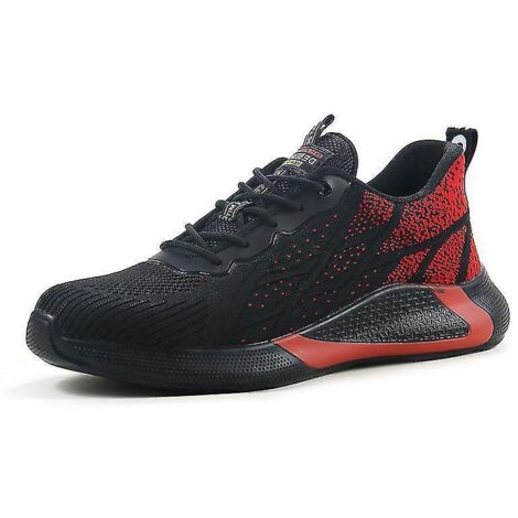 Chaussures de sécurité pour hommes avec embout en acier, baskets légères et respirantes - 45 (1/4)