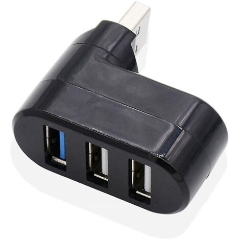 Hub USB 3 ports, répartiteur USB 3.0, station d'accueil pour ordinateur portable, extension - Boîtier en plastique (1/5)