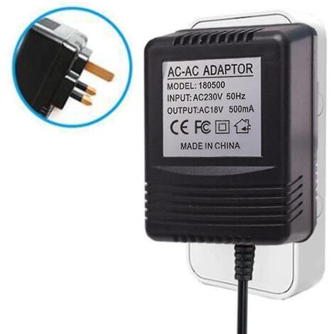 Câble adaptateur d'alimentation 230 V vers 18 V 500 mA 5 m pour sonnette vidéo - (1/5)