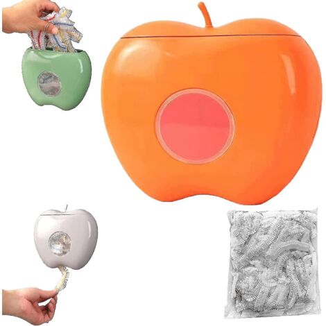 Boîte de rangement pour film étirable, distributeur de film étirable, distributeur de film étirable avec 100 sacs de film alimentaire. (1/5)