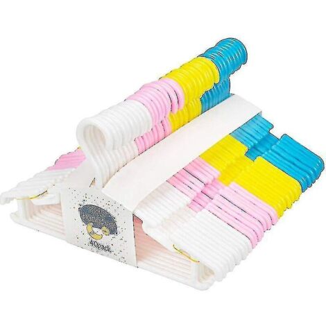 Cintres pour enfants, 40 cintres pour vêtements de bébé, rangement en plastique, 28 cm - (1/5)