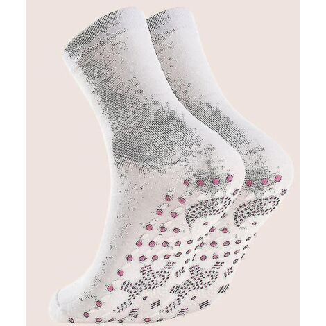 Lot de 3 paires de chaussettes amincissantes et chauffantes en tourmaline blanche, idéales pour l'hiver. (1/5)