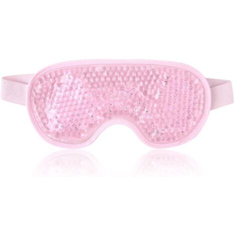 Masque oculaire rafraîchissant réutilisable, masque en gel chaud/froid pour les yeux gonflés, les cernes, la sécheresse oculaire et les migraines (rose) (1/5)