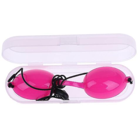 Cache-œil, lunettes de protection laser, masque de sécurité, clinique de beauté IPL, patient, rose rouge (1/5)