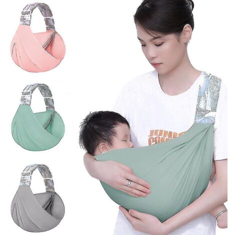Porte-bébé d'allaitement double usage en tissu mesh, gris (1/5)