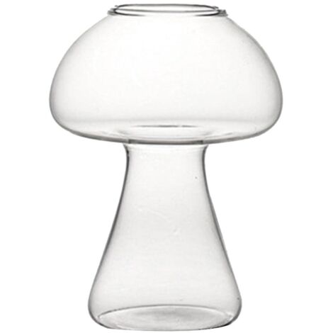 Verre à cocktail original en forme de champignon, idéal pour les soirées karaoké, les bars et les fêtes. Verre transparent. (1/4)