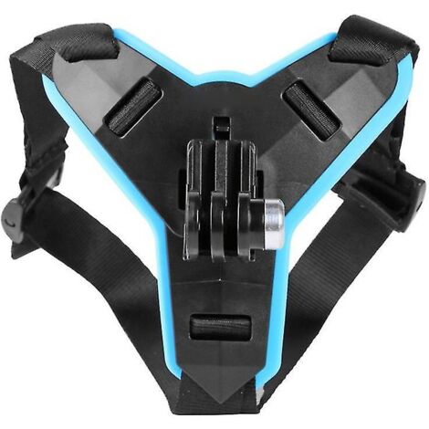 Support de mentonnière pour casque de moto, fixation amovible, avec sangle de fixation pour caméra sportive et téléphone portable (bleu) (1/5)