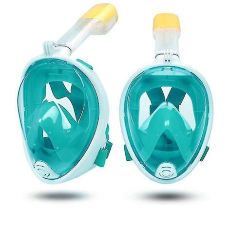 Masque de plongée intégral anti-buée, protection anti-fuite - SM - Vert-S-M (1/4)