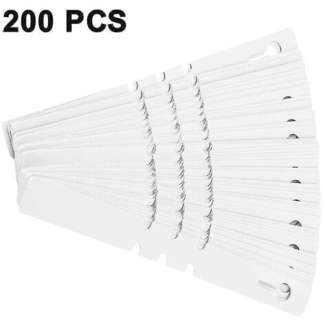 200 étiquettes en plastique pour plantes et arbres, étiquettes de jardin à suspendre, blanches (1/4)