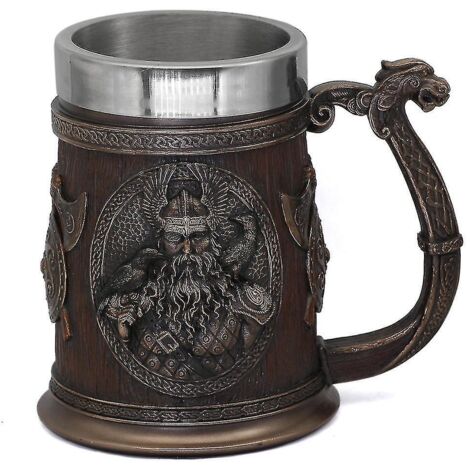 Chope à bière Viking Thor Mjolnir, gobelet Odin, 59 cl (1/5)