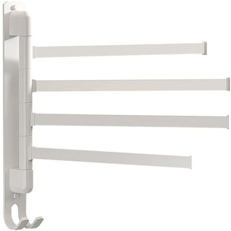 Porte-serviettes mural rotatif et pliable « Four Strokes » blanc (1/4)