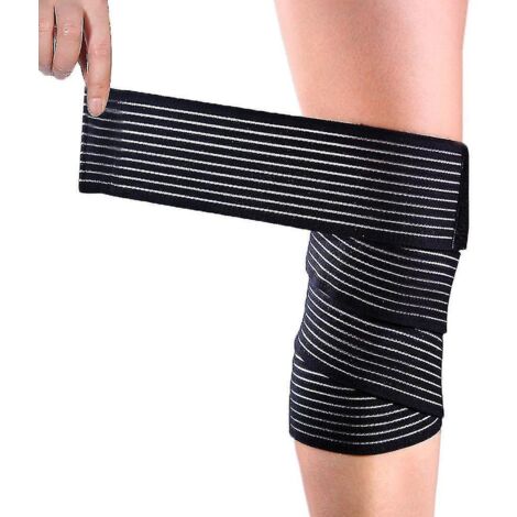 Bande de compression noire à haute élasticité pour le mollet, la cuisse et le genou - (1/4)