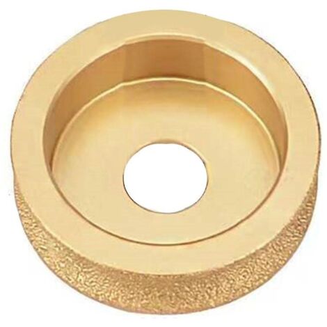 Meule diamantée à brasage sous vide à sec, diamètre d'alésage 20 mm, diamètre 75 mm, bord demi-rond pour le polissage du marbre. (1/5)