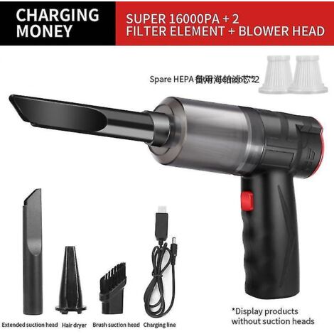 Aspirateur de voiture sans fil 16 000 Pa 150 W 2 en 1, soufflant, portable, sans fil, nettoyage automatique F-F (1/5)