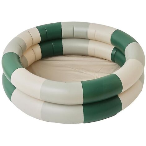 Piscine gonflable ronde à rayures Pool Buoy pour enfants et adultes - Piscine extérieure de qualité supérieure pour enfants, tout-petits et adultes - Jardin et cour (1/4)