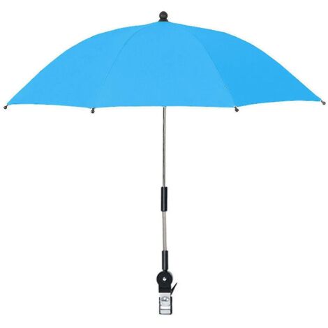 Parasol de chaise avec pince universelle et clip, réglable à 360°, bleu (1/4)