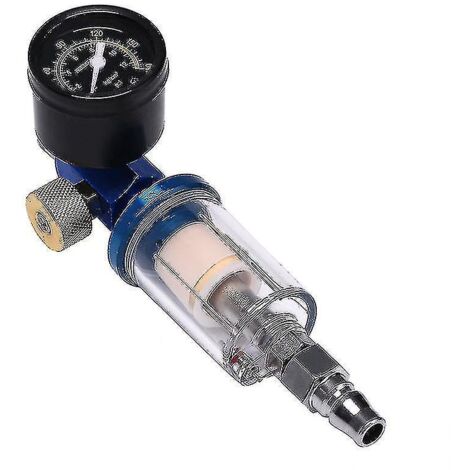 Kit pistolet à peinture en aérosol, régulateur d'air, manomètre, filtre séparateur air/huile/eau en ligne (1/5)
