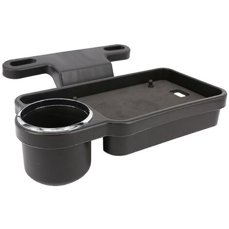 Table pliante de voiture avec porte-gobelet, organisateur d'appui-tête, plateau de rangement arrière, support pour tablette et téléphone. (1/5)