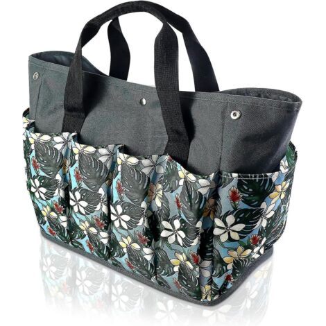 Sac à outils de jardin, organisateur de jardin avec 10 poches Oxford, imperméable et robuste, pour hommes et femmes, idéal pour ranger vos outils en intérieur et en extérieur. (1/5)