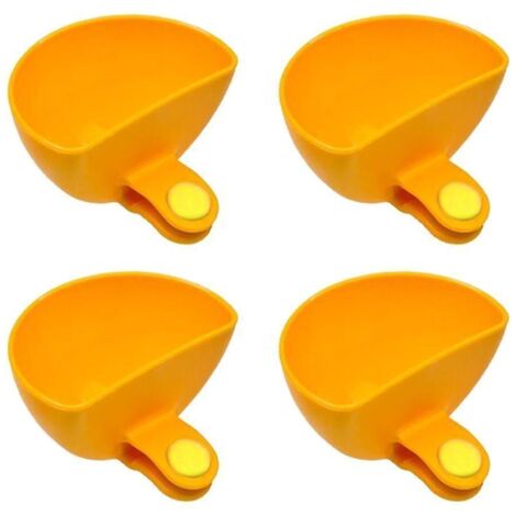 4x Porte-sauces à pince pour assiette, avec pince, orange (1/4)