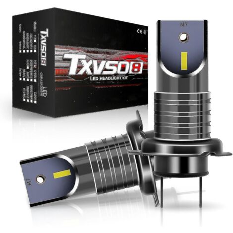 Kit de conversion d'ampoules LED H7 110 W 30 000 lm pour phares de voiture, compatible Canbus, faisceau 6 000 K (1/5)