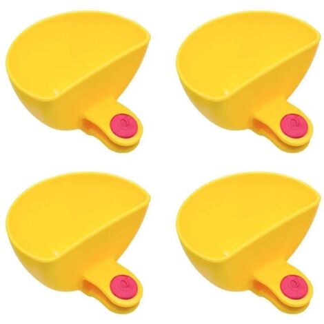 4x Bols à sauce à pince pour assiette, porte-sauce à pince, récipient à sauce jaune (1/3)