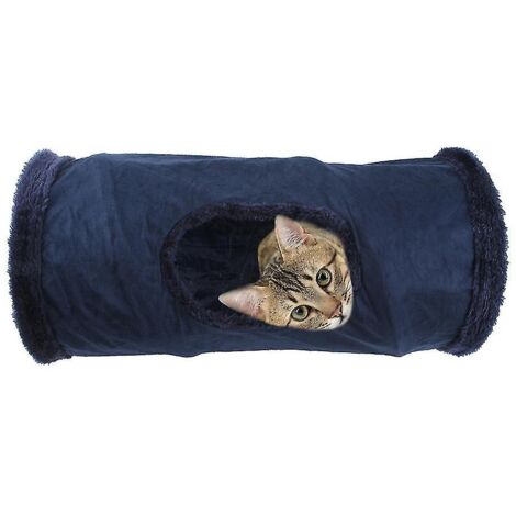 Jouets pour chats : tunnel pliable en daim, tunnel pour chat de différentes couleurs. (1/5)