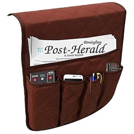 Sac de rangement suspendu pour accoudoir, poche suspendue pour siège, poche latérale, café (1/5)