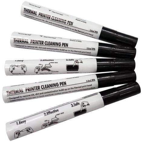 Stylo de nettoyage de tête d'impression pour imprimante thermique, feuille d'impression électronique pour le nettoyage des têtes (1/5)