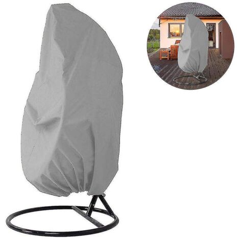 Housse de protection pour fauteuil suspendu, imperméable, coupe-vent et résistante aux intempéries, grise (1/5)